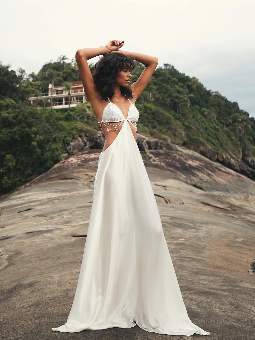 Silk beaded dress
